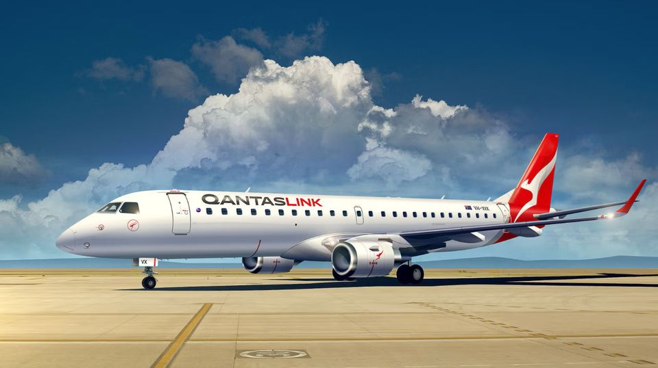 Qantas will launch WSI flights with its regional E190 jet.