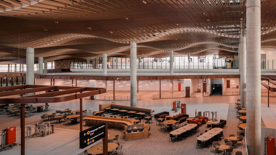 The cavernous WSI terminal is almost ready for passengers...