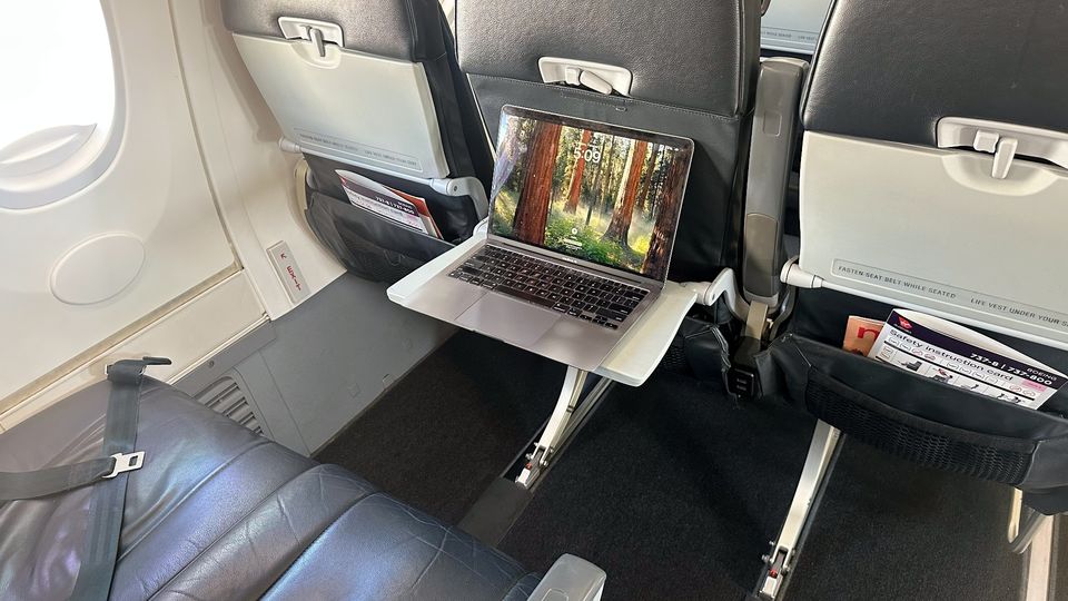 Room for your laptop as well as your legs!