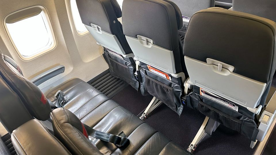 The Economy X legroom at Row 4.