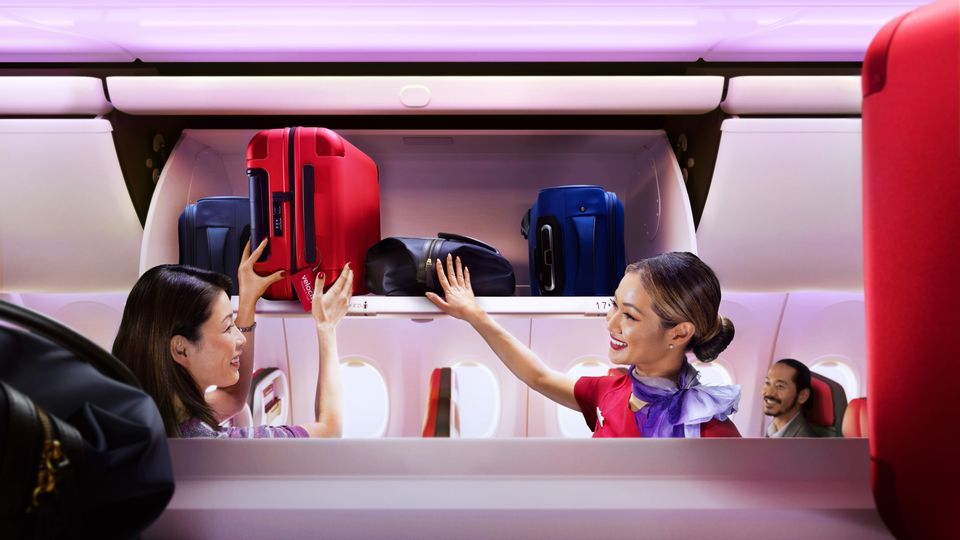 Economy X passengers enjoy the same generous cabin baggage allowance as business class.