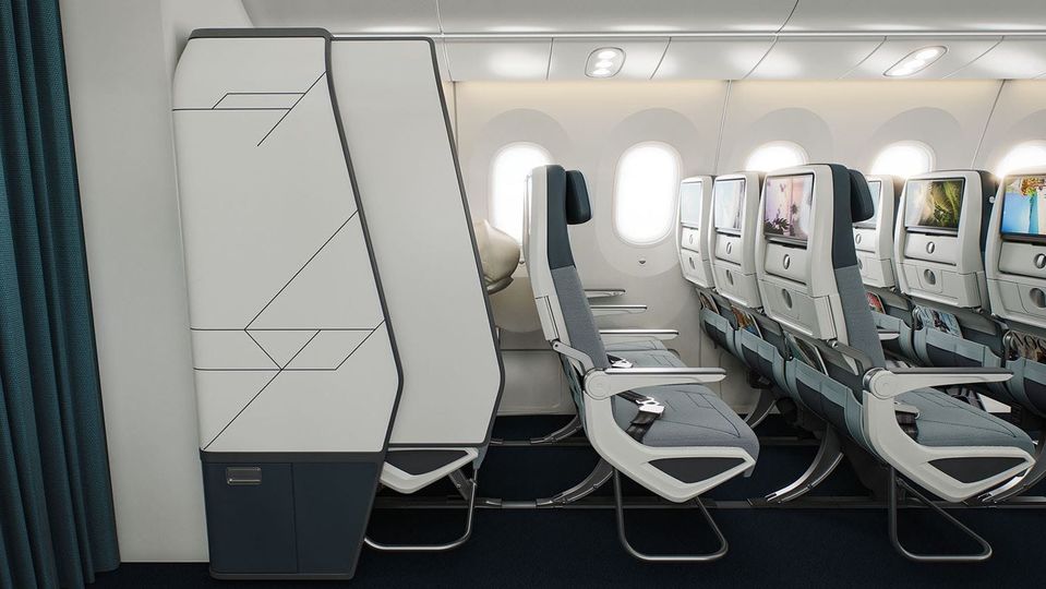 This divider adds privacy to create a 'mini-suite' effect.