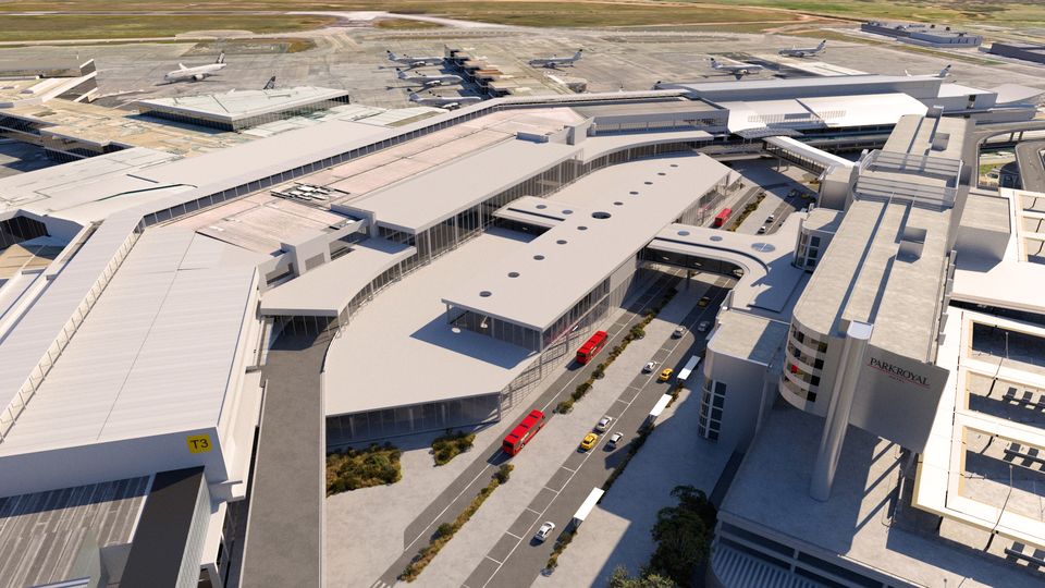 Concept render: Melbourne Airport's expanded T2.