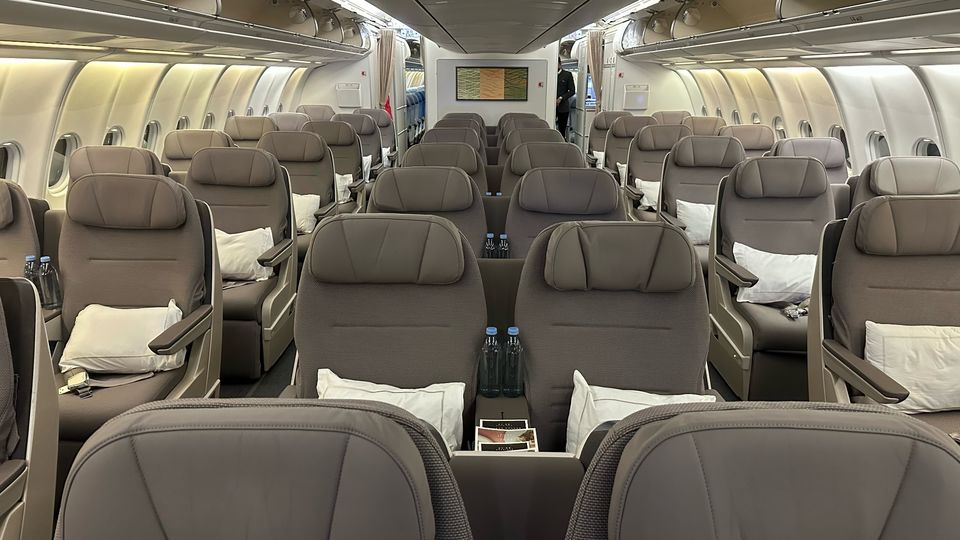 Cathay's A330 regional business class.