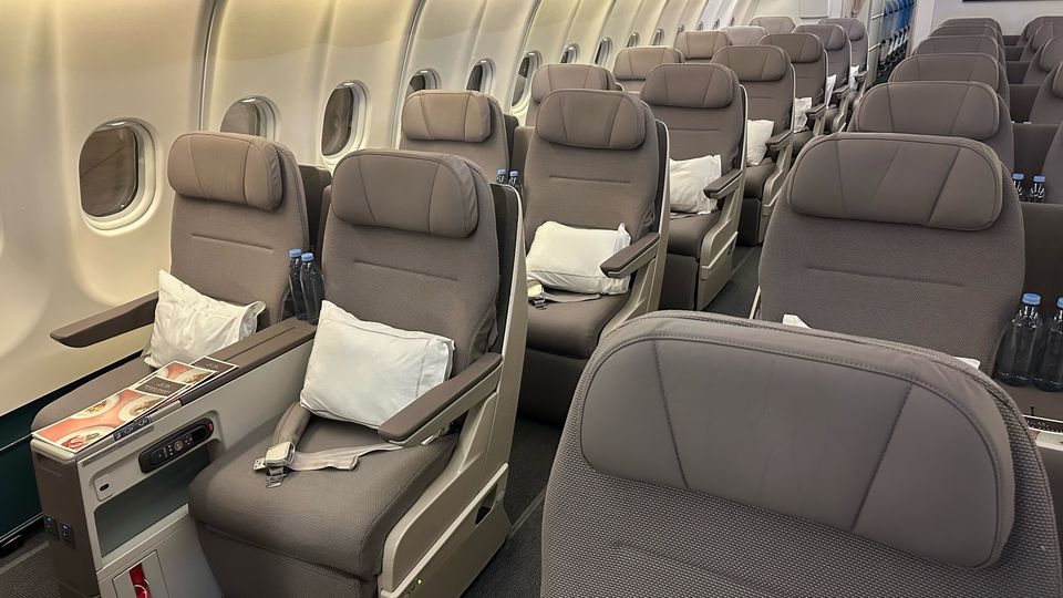 Cathay's A330 regional business class.