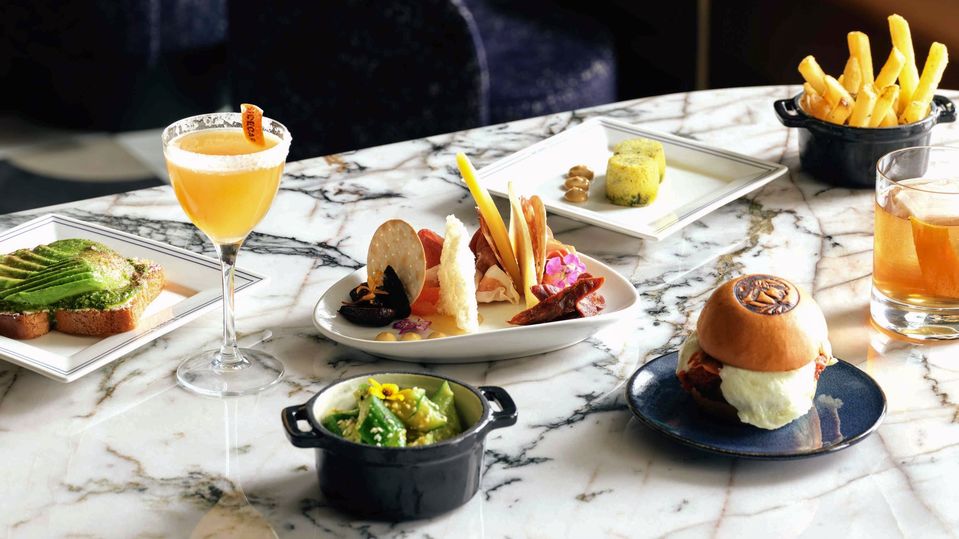 Dining at American Express' new Sidecar lounge at Las Vegas.