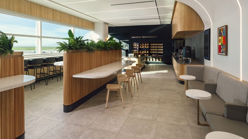 An Air Canada Cafe lounge.
