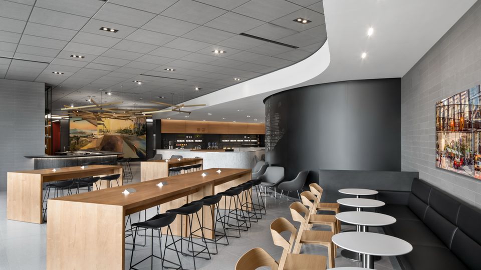 An Air Canada Cafe lounge.