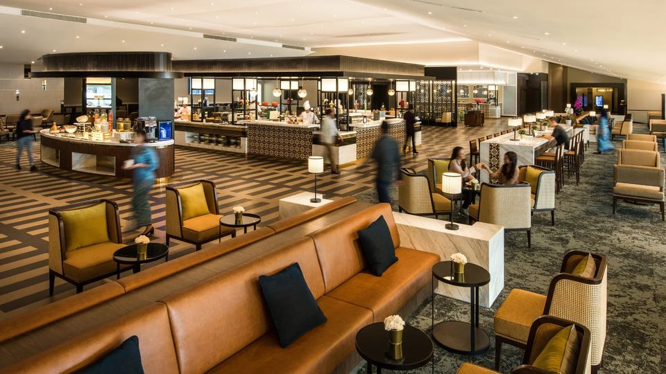 Malaysia Airlines' business class lounge at Kuala Lumpur.