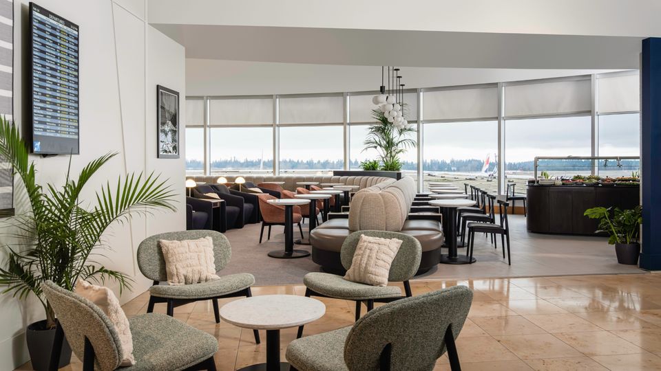 British Airways' Seattle lounge.