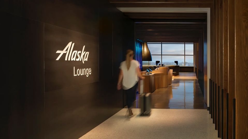 Alaska Airlines' flagship lounge at Seattle.