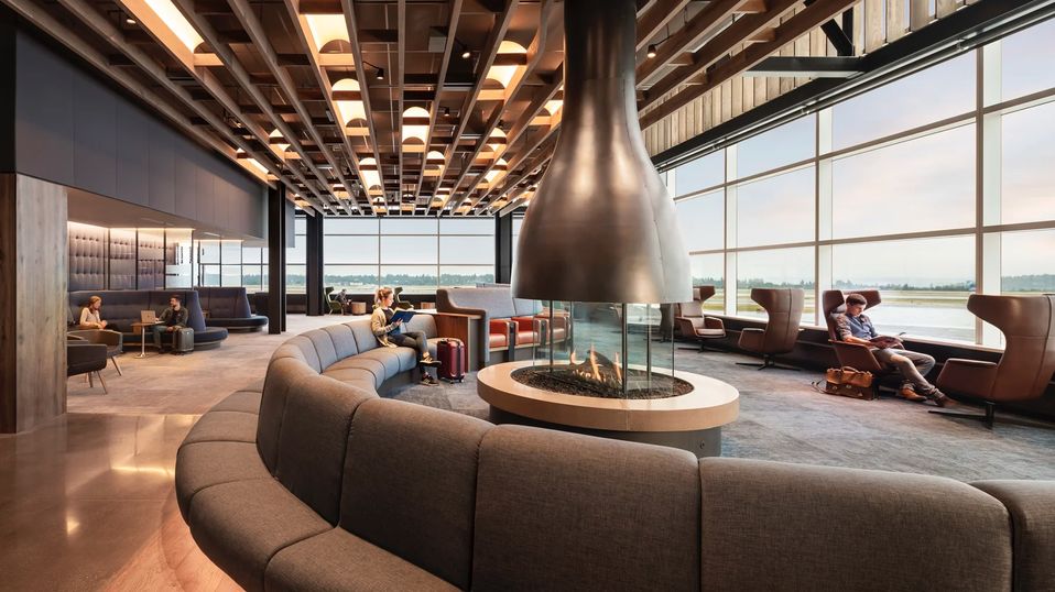 Alaska Airlines' flagship lounge at Seattle.