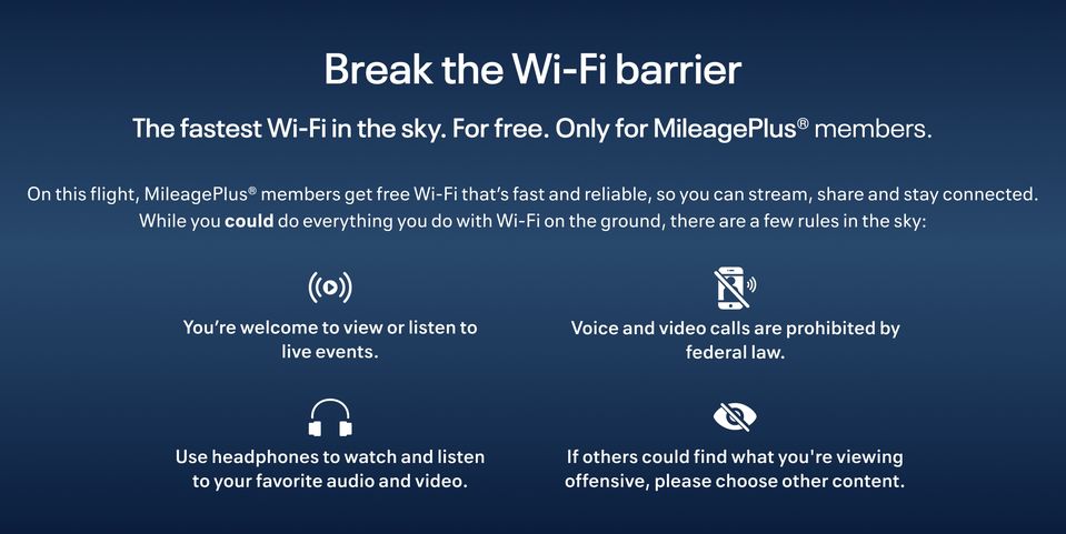 Bravo: United puts annoying video callers and the speakerphone set on notice.