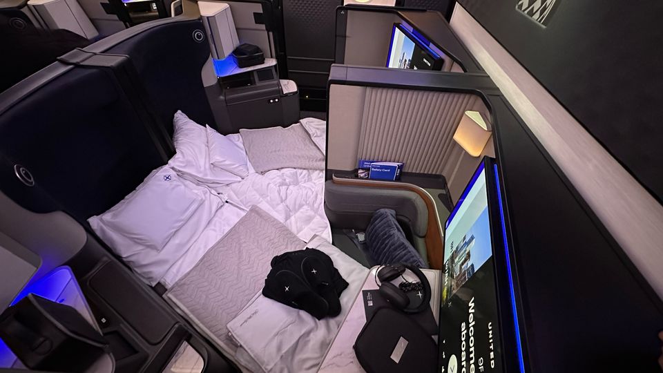 The outwards-angled Polaris seats can become a bed for two.