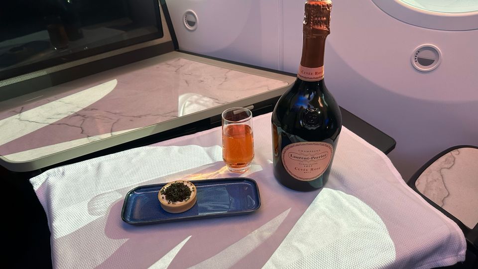The Polaris Studio experience includes this amuse-bouche of caviar and Champagne.