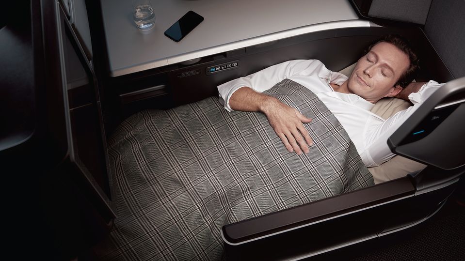 EVA Air's fully lie-flat bed means you'll arrive rested and ready to go.