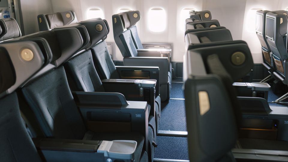 Cathay Pacific's latest premium economy adds headrest wings to the Recaro PL3530.