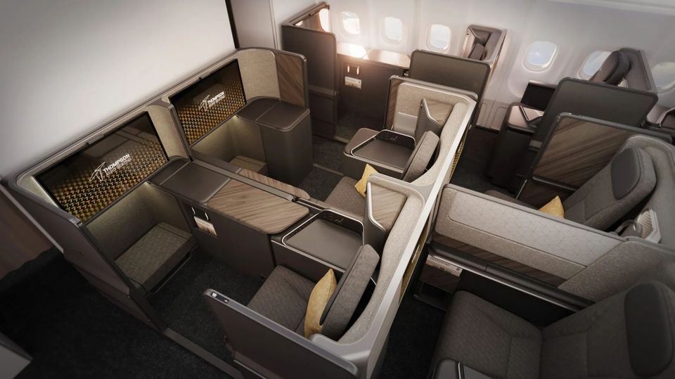 The 'business plus' row 1 option for Thompson's Vantage XL business class.