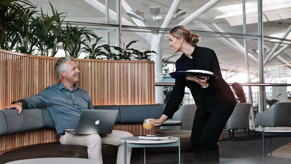 Don't get too relaxed – after leaving the lounge, you'll still have to go through security.