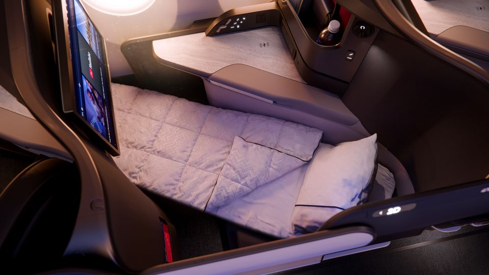 Delta's A350-1000 Delta One business class.