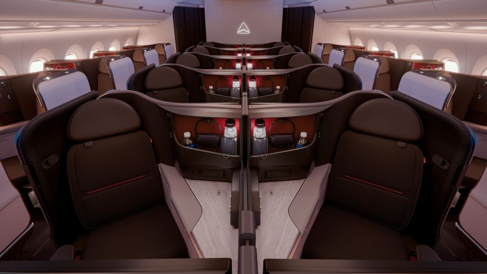Delta's A350-1000 Delta One business class.