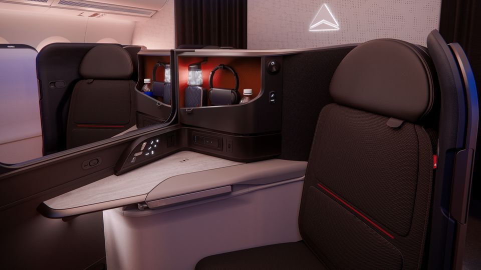 Delta's A350-1000 Delta One business class.