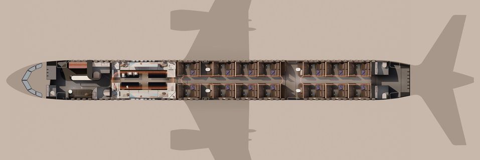 The Bow private jet conceot from BMW Designworks and Lufthansa Technik.