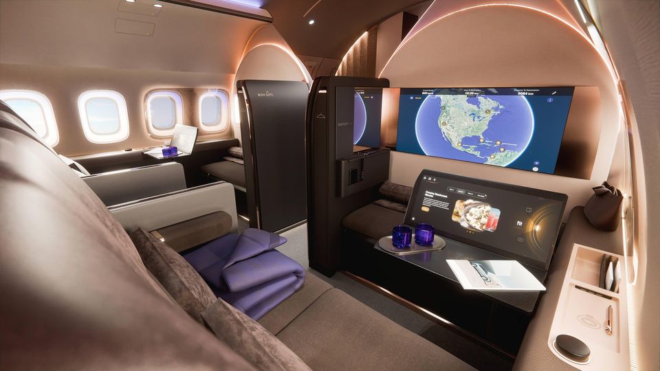 The Bow private jet conceot from BMW Designworks and Lufthansa Technik.