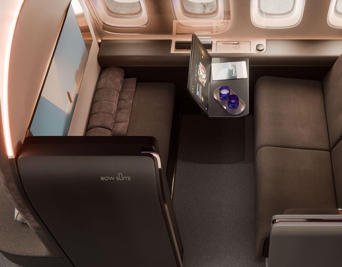 The Bow private jet conceot from BMW Designworks and Lufthansa Technik.