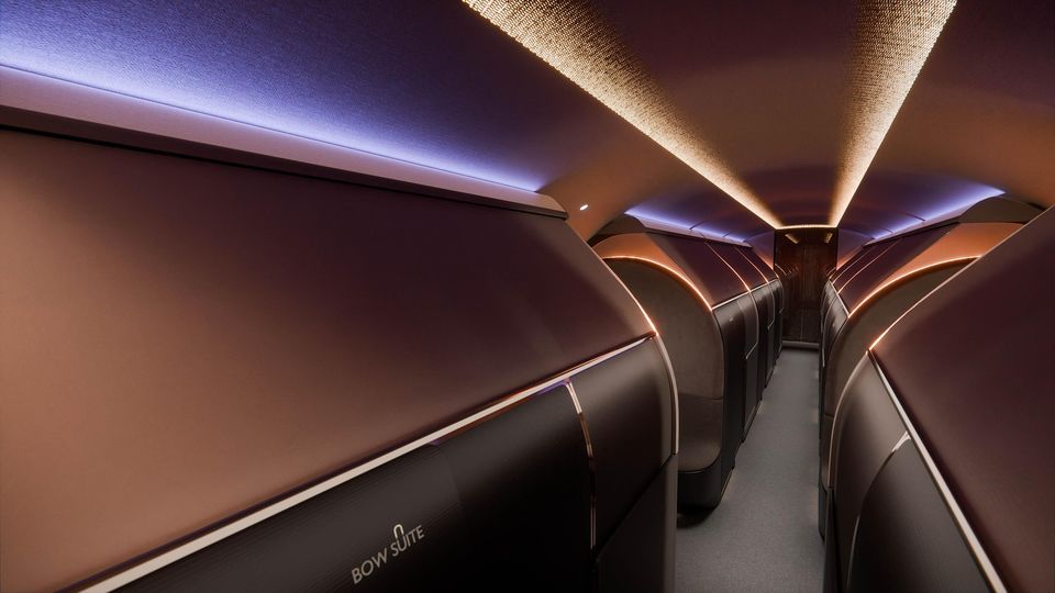 The Bow private jet conceot from BMW Designworks and Lufthansa Technik.