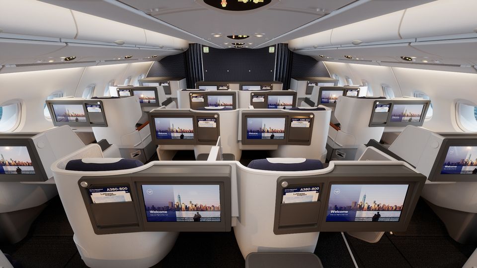 Lufthansa's new A380 business class.