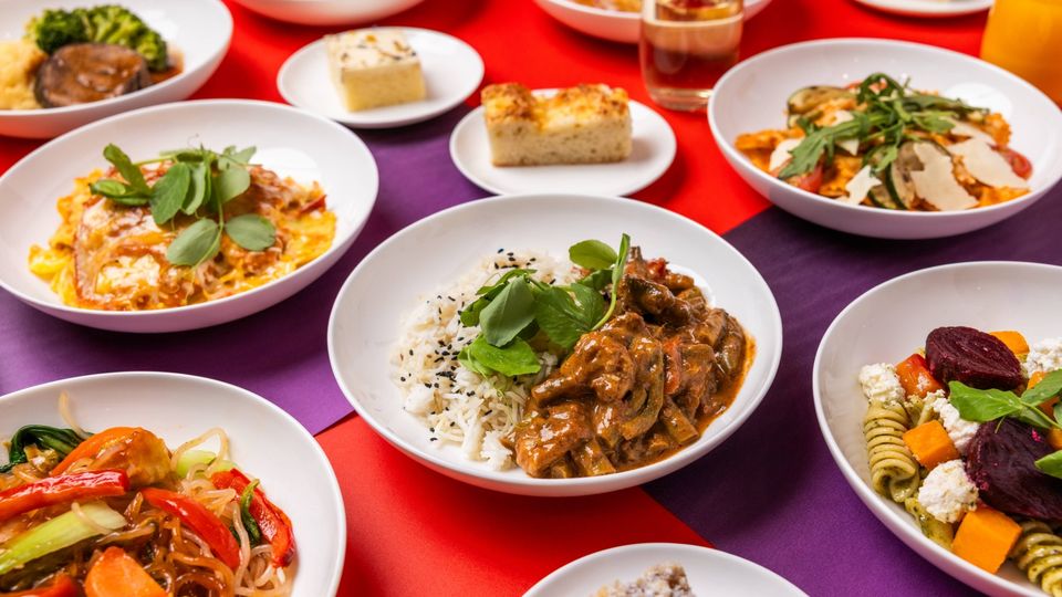 Selected dishes from Virgin's refreshed business class menu for winter.