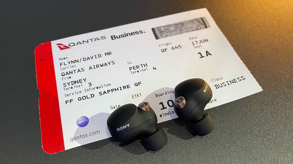 Noise-cancelling headphones help you focus on the work at hand.
