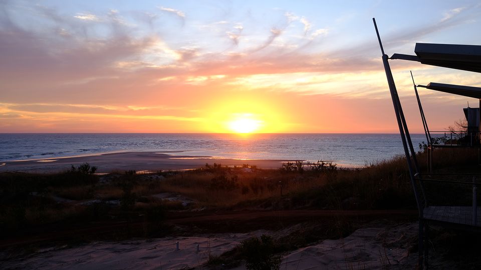 A new dawn at Berkeley River Lodge.
