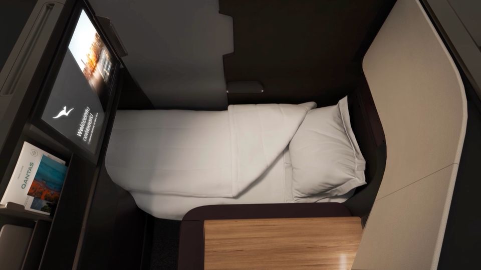 Qantas A350 business class.