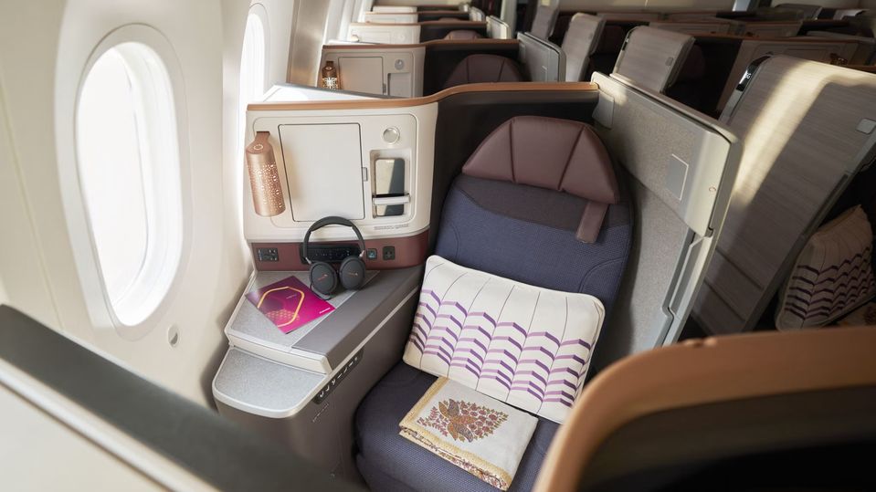 Air India's new 787 business class.