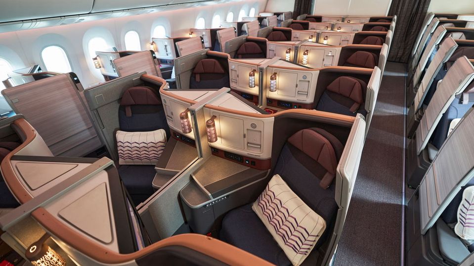 Air India's new 787 business class.