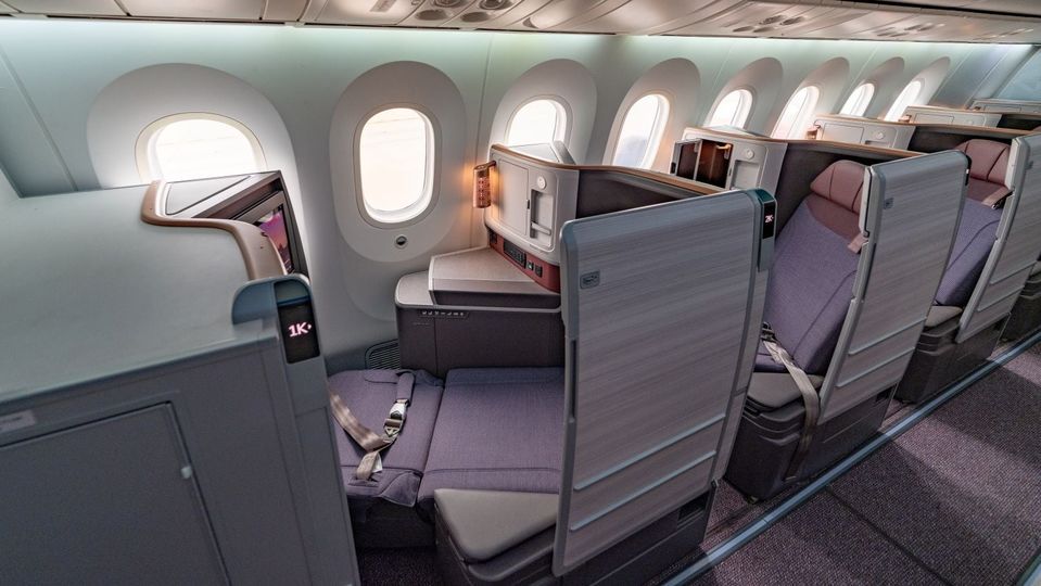 Air India's new 787 business class.