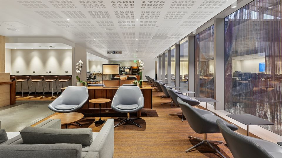 The new-look Qantas business class lounge at LAX.