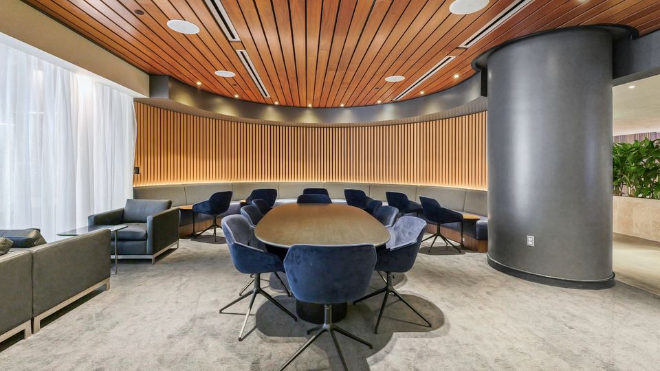 The new-look Qantas business class lounge at LAX.