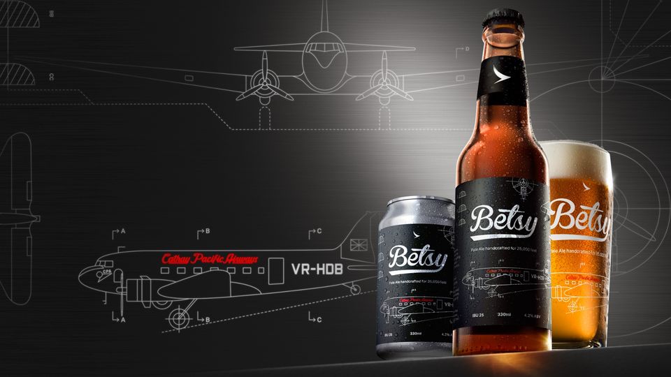 Betsy Beer is available to passengers in all Cathay cabins, and also in selected lounges.