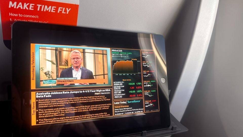 When the inflight Wi-Fi works, it's up to the task of streaming video.