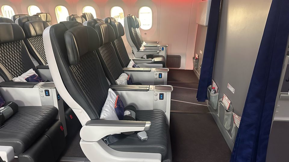 Row 1: great legroom, if you're less than average height.