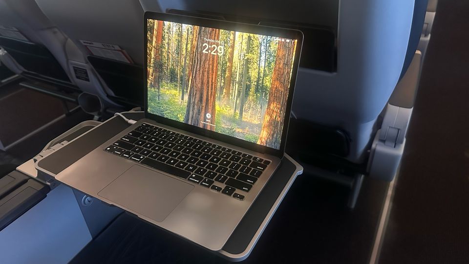 The 60W USB-C outlets are capable of charging up to mid-sized laptops.
