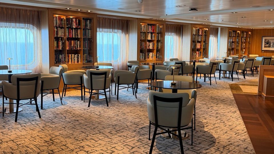 Seabourn Square is the ship’s social hub.