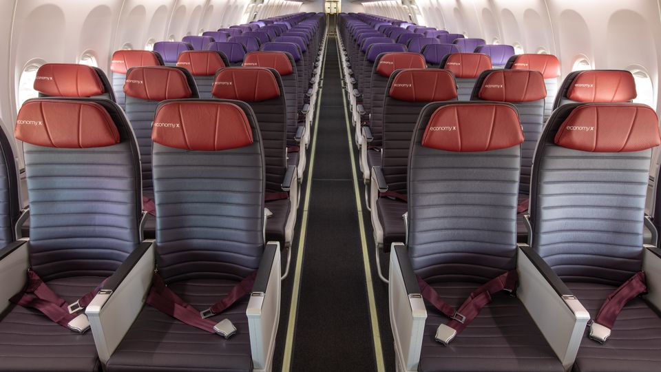 Virgin's current 737 economy cabin.
