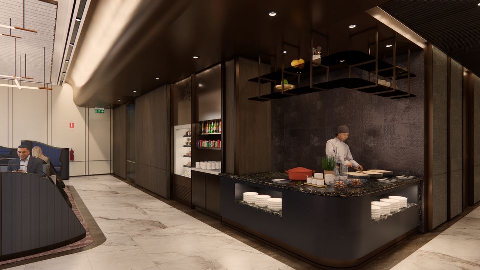 Singapore Airlines' all-new Melbourne first class lounge.