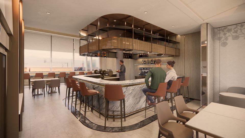 Singapore Airlines' all-new Melbourne business class lounge.