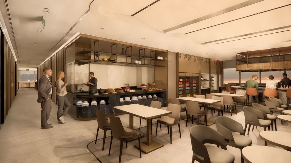 Singapore Airlines' all-new Melbourne business class lounge.