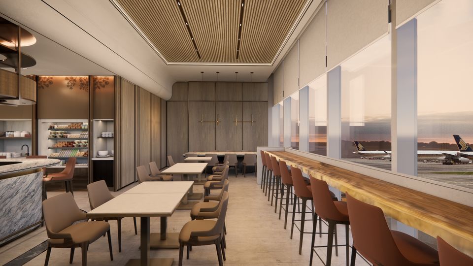 Singapore Airlines' all-new Melbourne business class lounge.